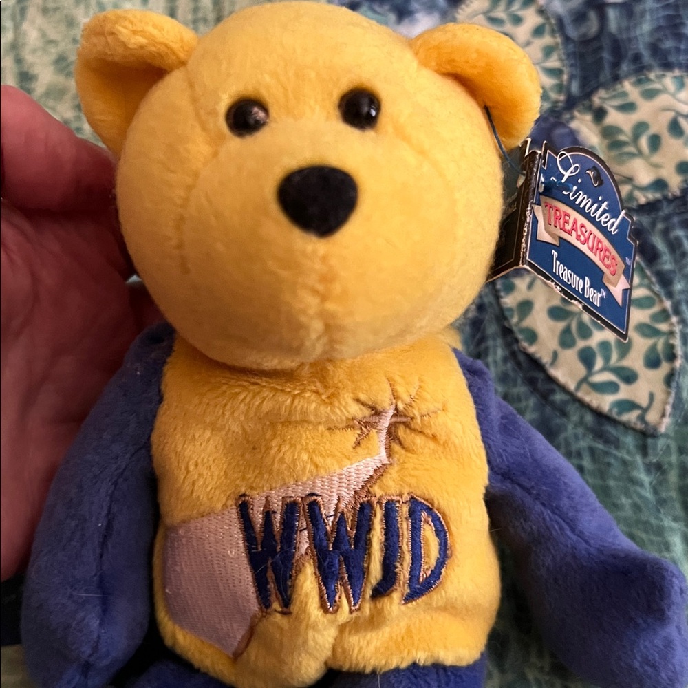 Vintage Limited Treasures WWJD Stuffed Bear (1999)- Great Condition